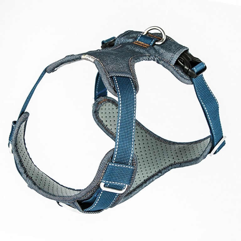 Dog harness with clip on chest clearance